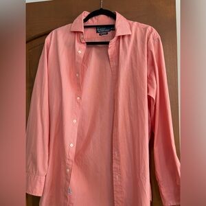 Vintage Pink salmon Ralph Lauren button down shirt men’s 15.5